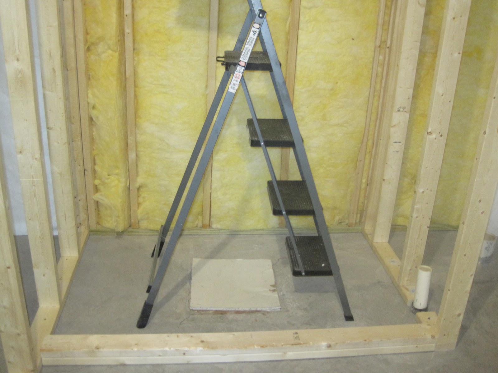 Building on Love: basement progress - framing a bathroom