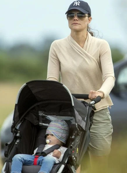 Crown Princess Victoria and Prince Daniel have been seen  walking near Solliden with Princess Estelle and Princess Madeleine and Christoper O'Neill