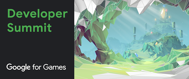 "Developer Summit Google for Games " with game illustration.
