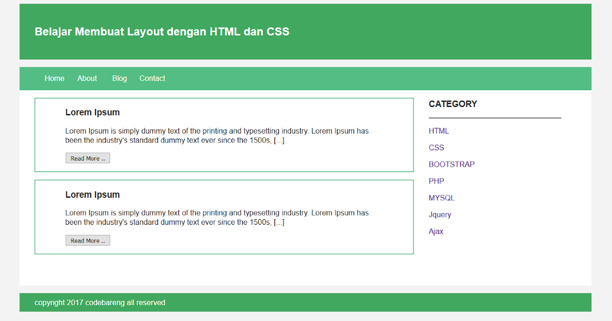 Tutorial Belajar Cara Membuat Layout dengan HTML dan CSS