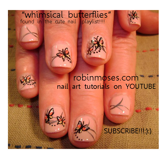 Nail Art by Robin Moses "fish nails" "short butterfly nails" "fishing