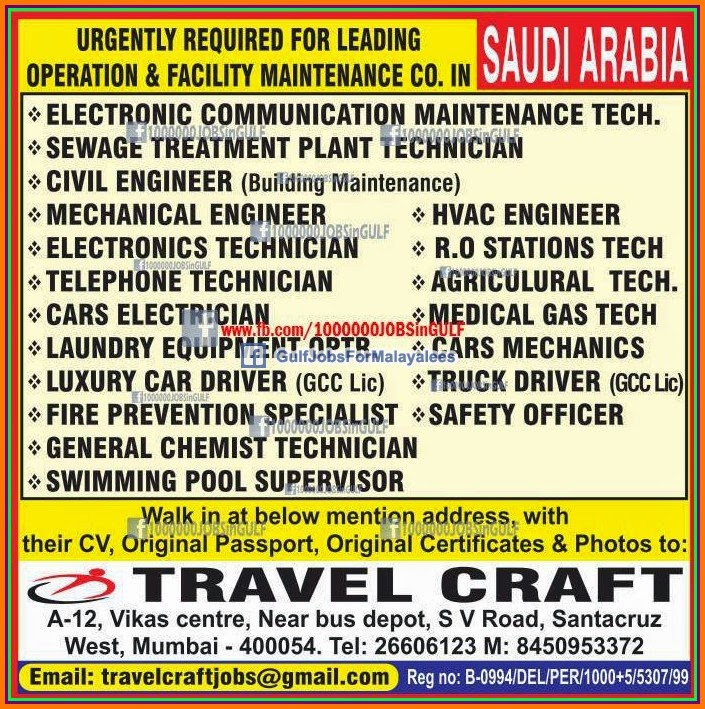 Leading Operation & Facility Maint company Jobs in KSA Gulf Jobs for