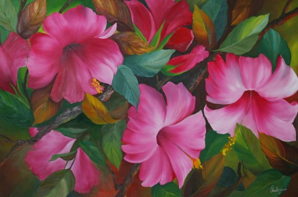 Cuadros, pinturas, oleos Cuadros de flores al oleo