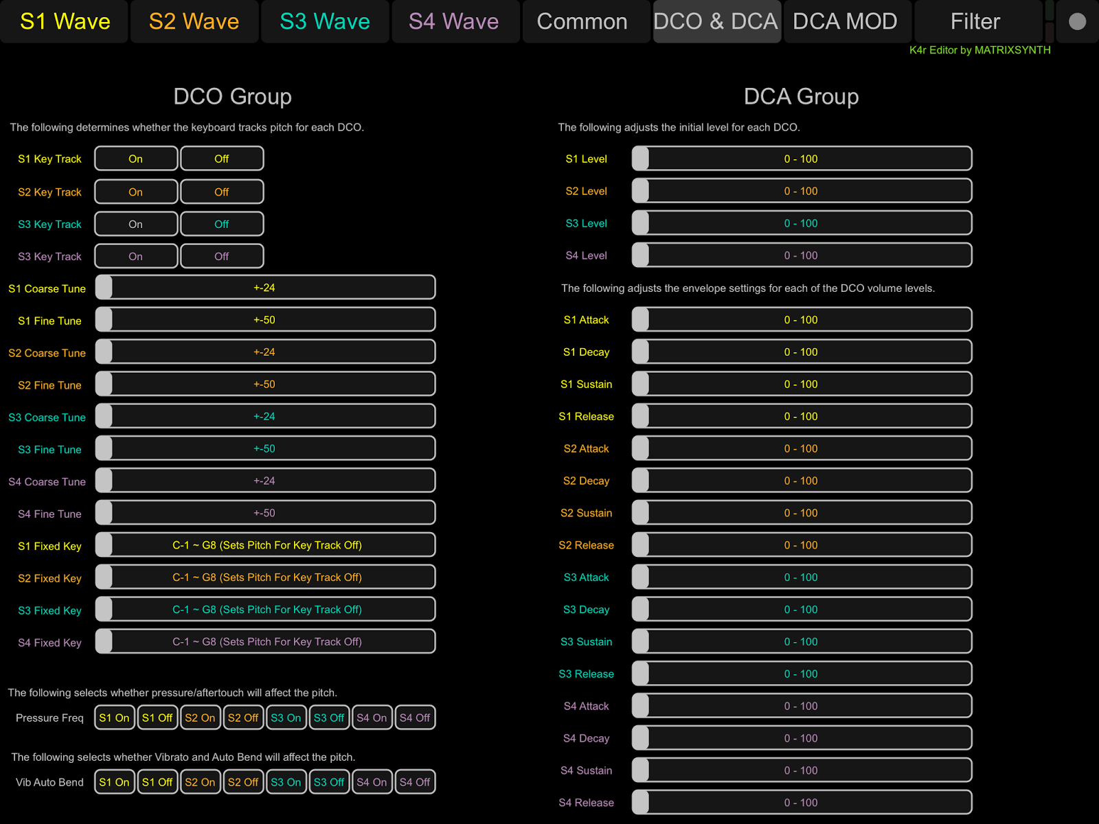 MATRIXSYNTH: Kawai K4 & K4r iPad Editor