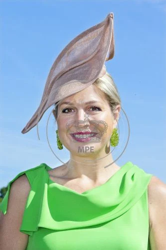 Queen Maxima at the opening of the new office of Unipro, wore Natan dress