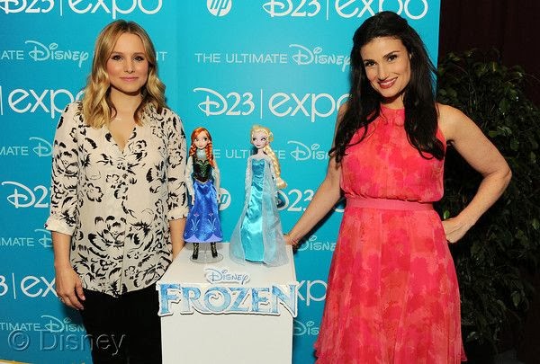 Kristen Bell Idina Menzel Frozen Anna Elsa dolls filmprincesses.filminspector.com