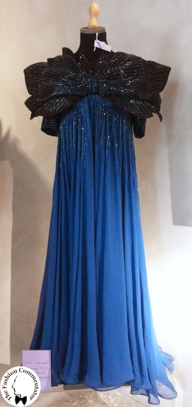 Valentina Cortese - Mostra Milano - Roberto Capucci embroidered dress