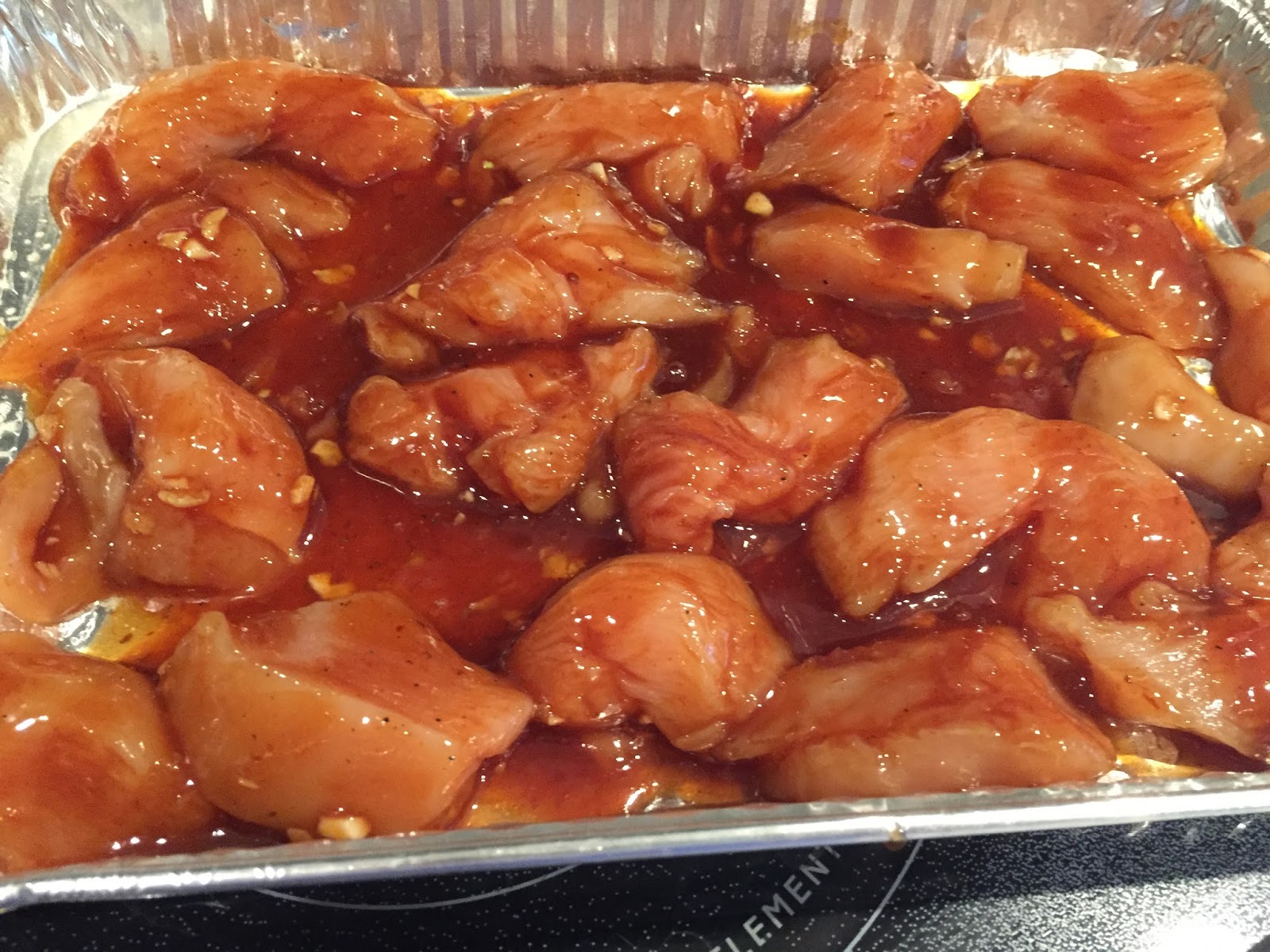 I Like to Bake and Cook Blog Sticky Chicken chunks