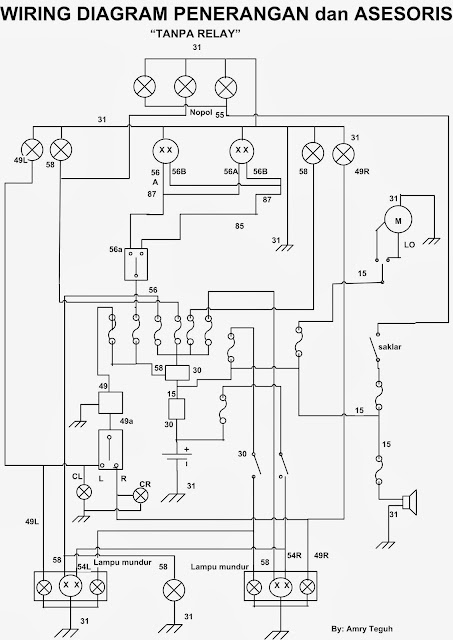 Amry tomBLOG KTW: wiring diagram penerangan dan asesoris mobil