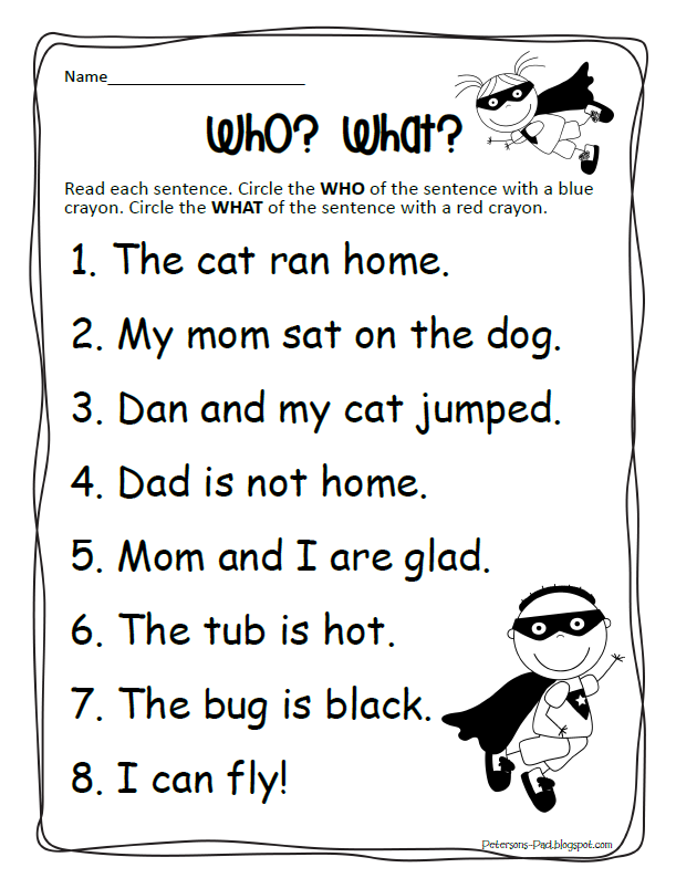 Peterson s Pad What Is A Sentence Freebie