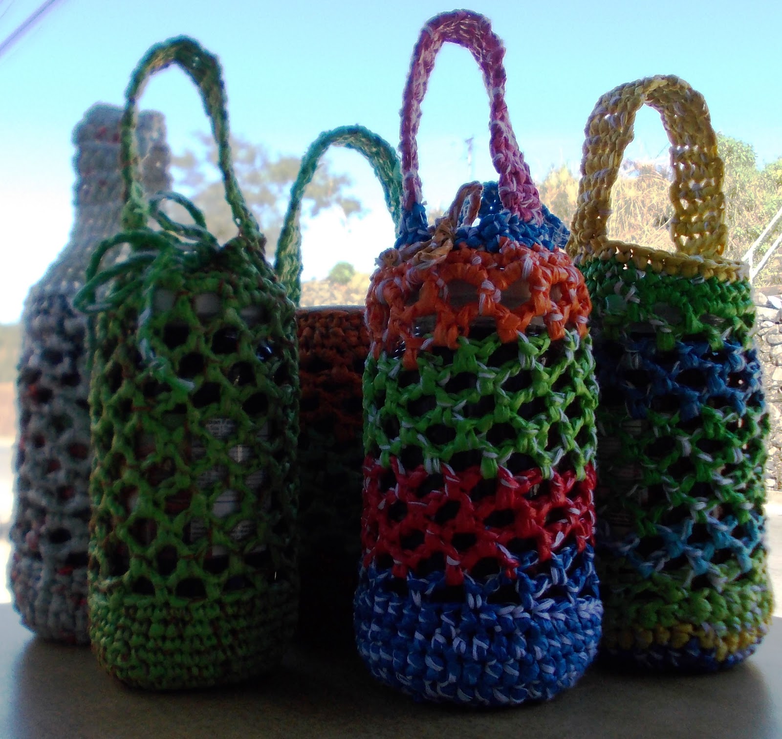 Bboss Kikay Shop Bottle Bags Crocheted from Plastic Sando Bags