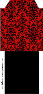 Bolsita de Té de Damasco Negro en Fondo Rojo.