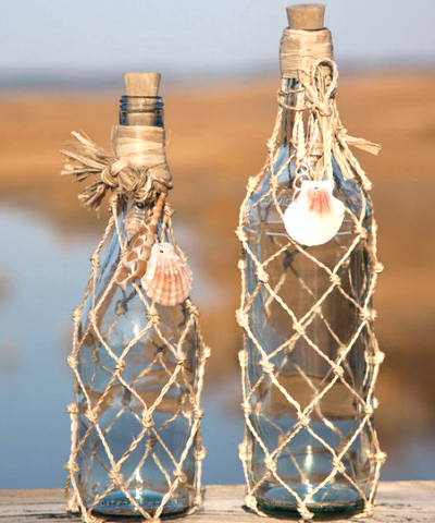 decorated glass bottles