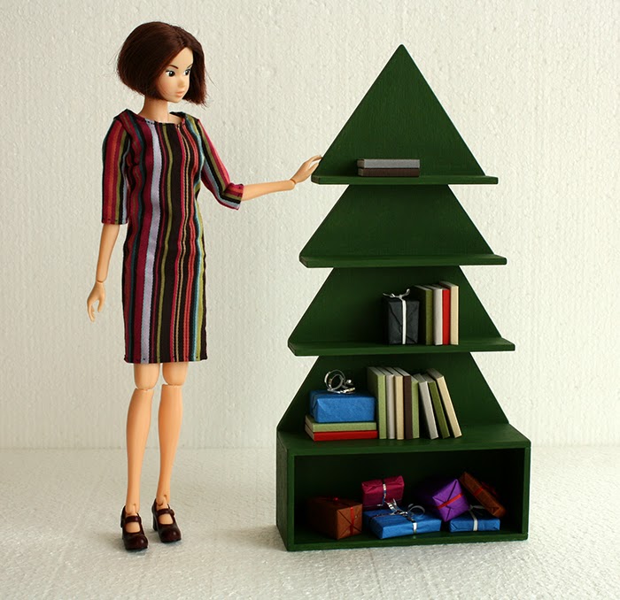 Bookshelf Christmas tree bookcase