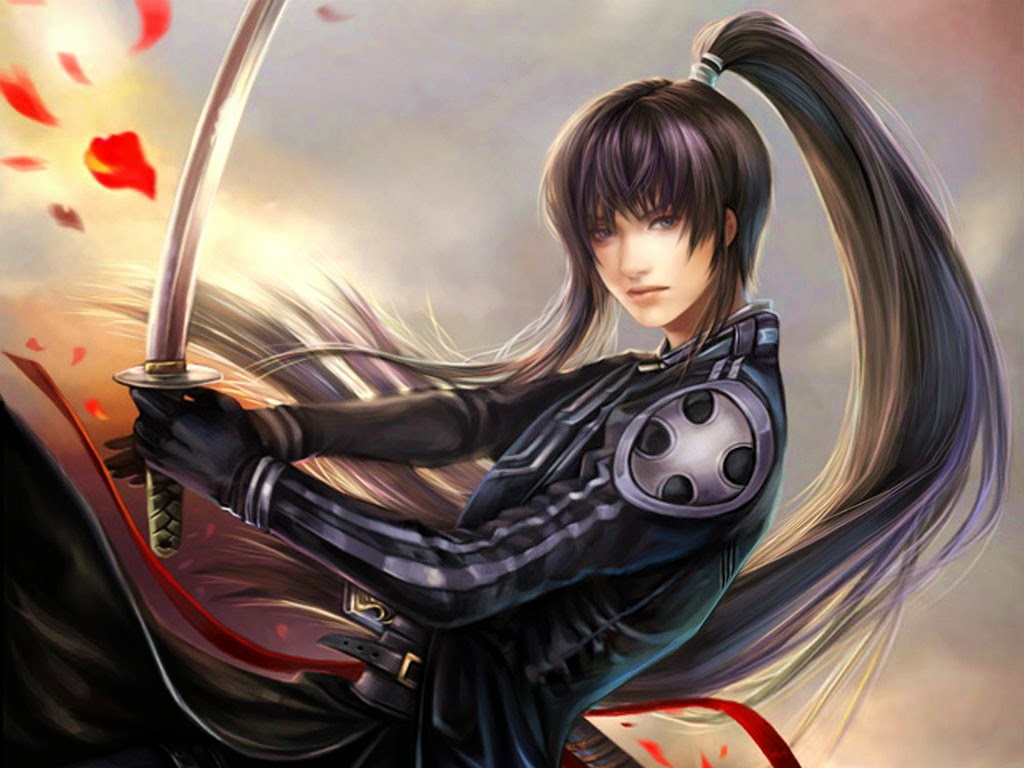 Картинки девушка воин аниме