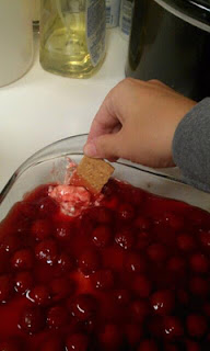 Cherry Cheesecake Dip by The Oxford Place Diaries.