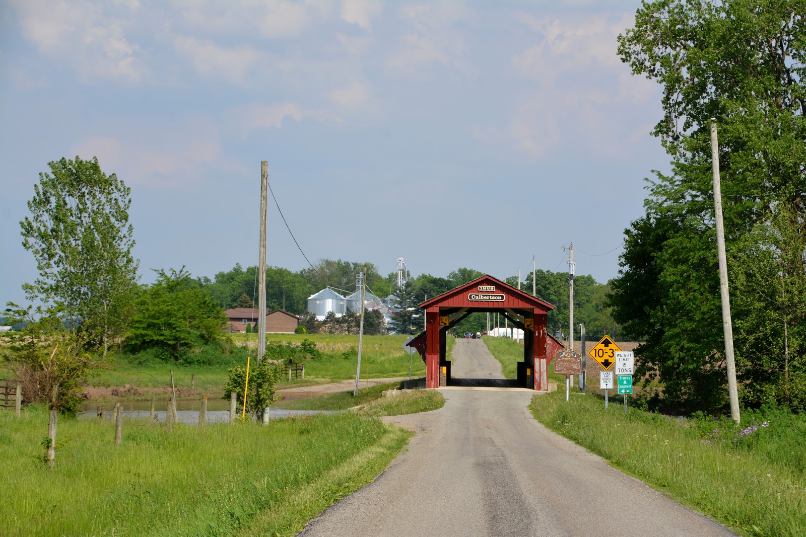 COVERED BRIDGES IN OHIO + CULBERTSON/WINGET RD. COVERED BRIDGE/MILFORD