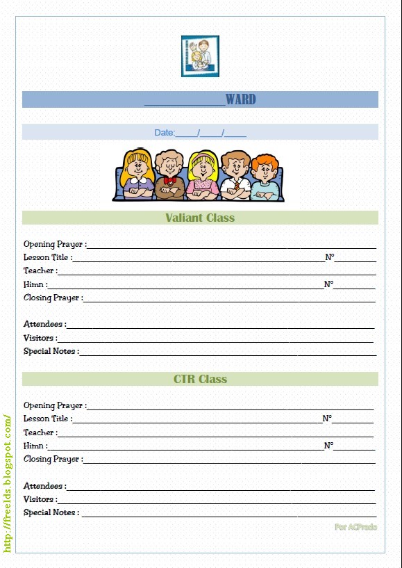 Free LDS Resources LDS Primary Sunday Meeting Agendas