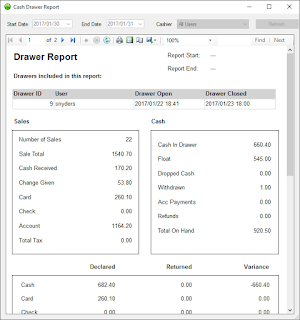 Cash Drawer Reports Improved