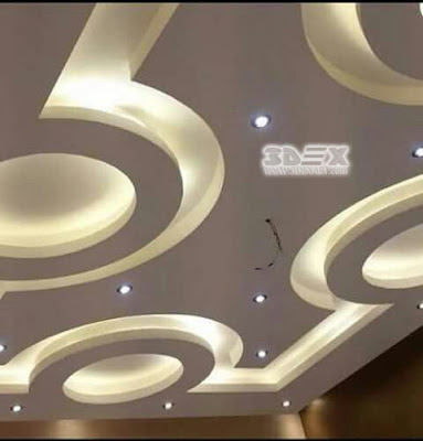 Latest false ceiling designs with POP design with LED indirect lighting