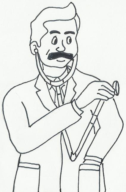 IMAGENES Y DIBUJOS PARA COLOREAR: DIBUJO DE UN MEDICO PARA COLOREAR