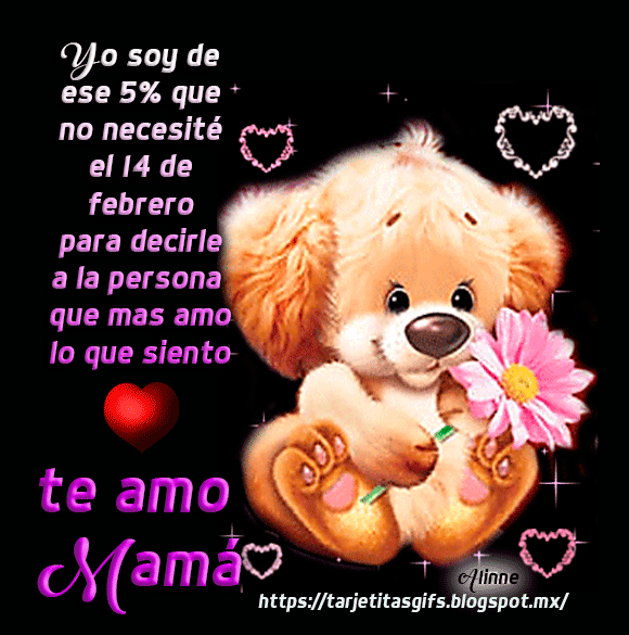 Tarjetitas en Gifs te amo mamá