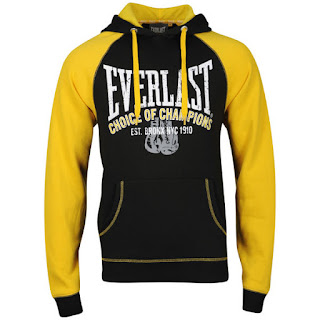 Everlast Mens Brushback Sweatshirt - Black/Yellow