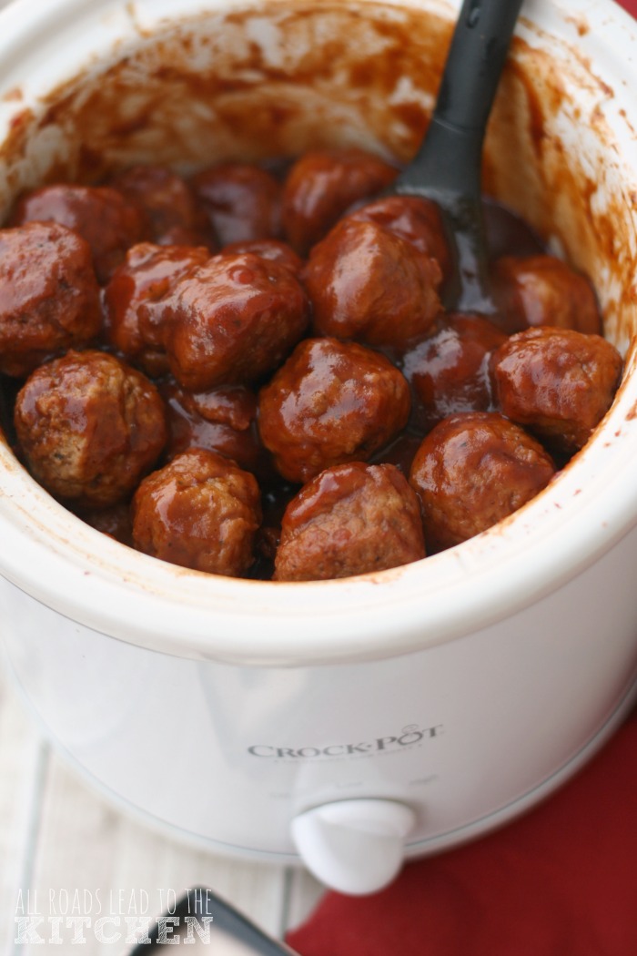 Slow Cooker Cranberry Barbecue Turkey Meatballs