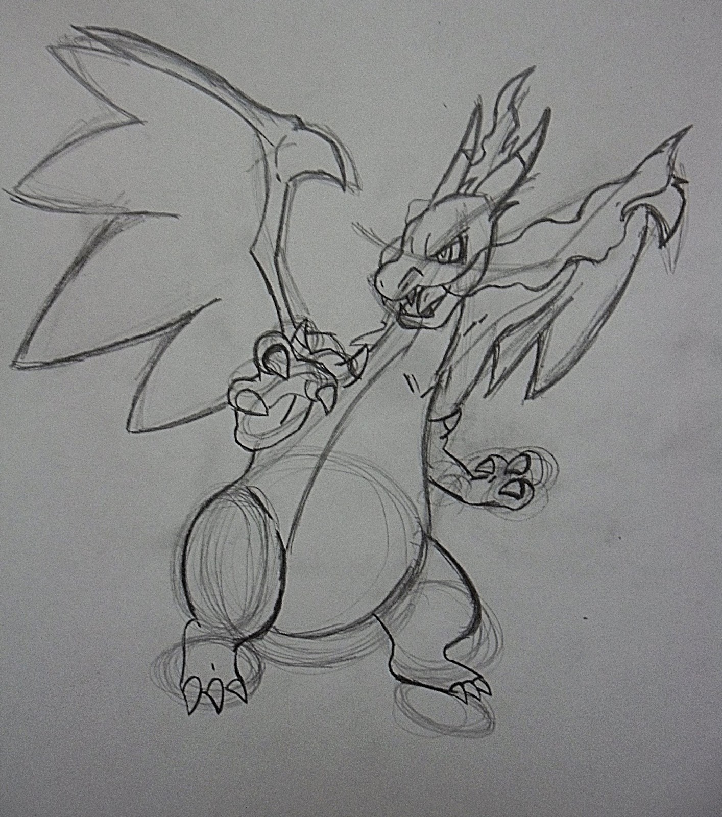 Desenhos de Pokemon Charizard - Como desenhar Pokemon Charizard