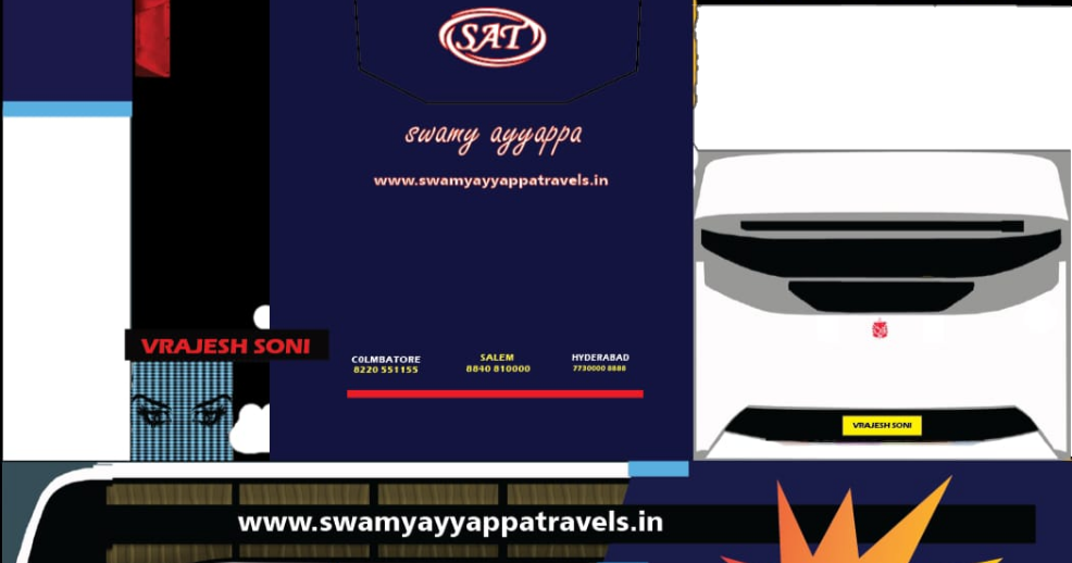  BUSSID  Swamy ayyappa travels Bus Livery  bus simulator 
