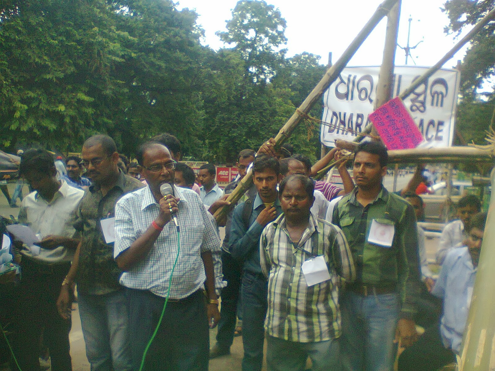 Nesco employees hold rally,Dharana