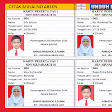 Aplikasi Untuk Mencetak Kartu Akseptor  Uas Sd/Mi