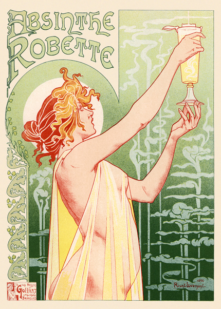 advertising, classic posters, food, free download, free printable, french poster, graphic design, printables, retro prints, vintage, vintage posters, vintage printables, Absinthe Robette - Vintage