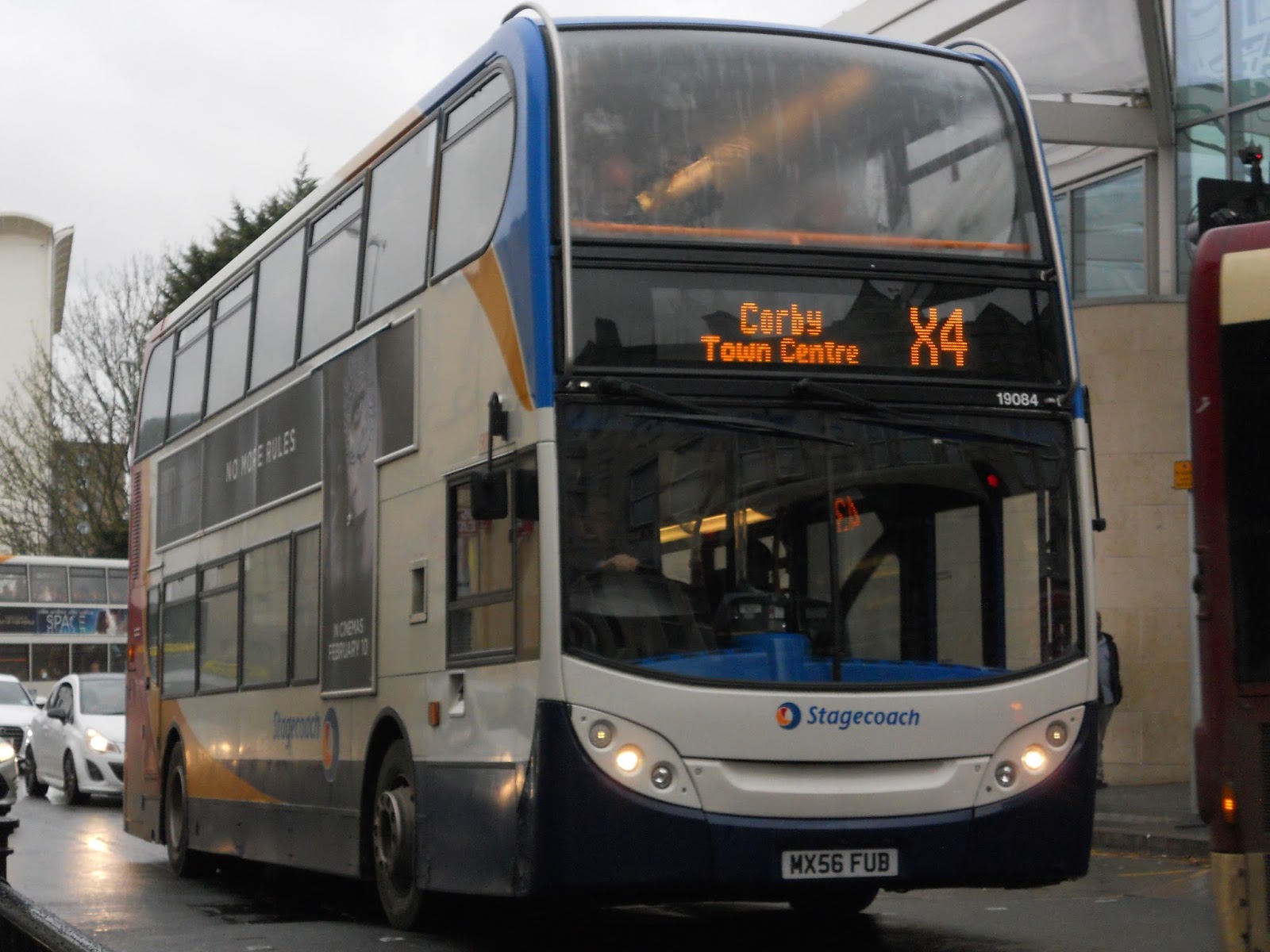 Small bus in Market Harborough, Leicestershire, England Stock Photo Alamy