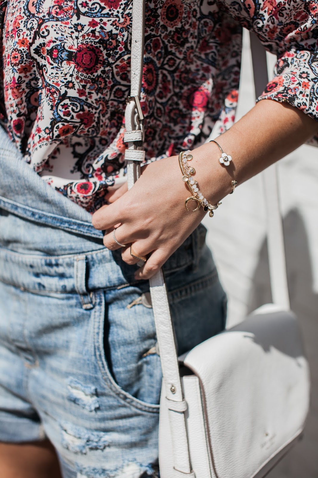 denim, overalls, shorts, blank nyc, floral blouse, spring, outfit, dc blogger, blog, style, fashion, inspiration