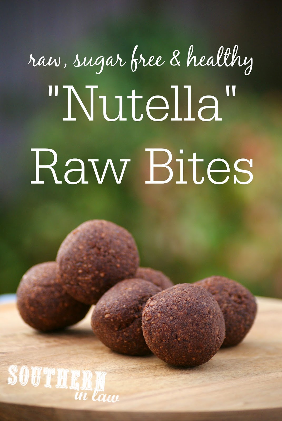 Nutella Raw Bites Recipe - Gluten Free, Sugar Free, Freezer Friendly, Clean Eating Friendly, Raw, Vegan