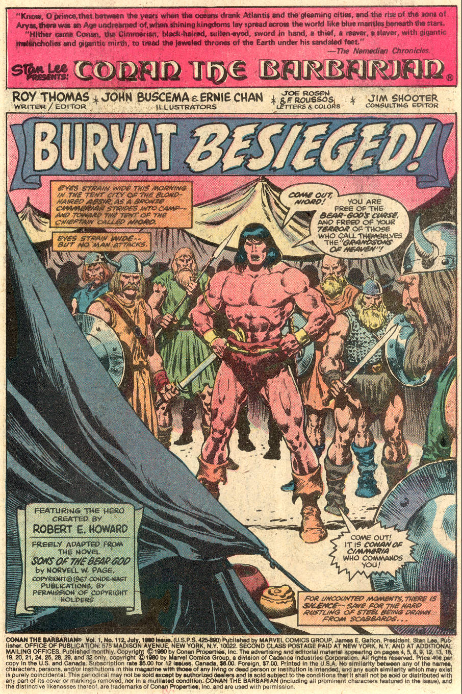 Read online Conan the Barbarian (1970) comic -  Issue #112 - 2
