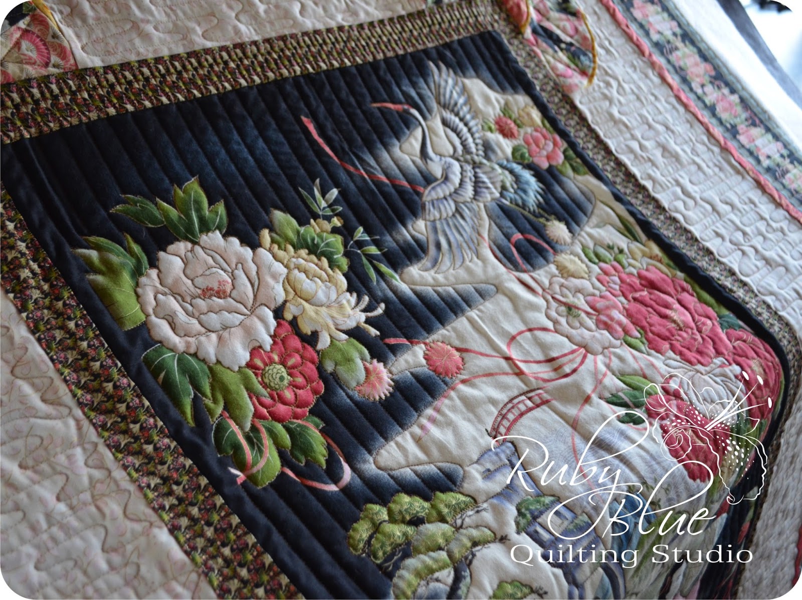 Ruby Blue Quilting Studio Machine Quilting Geisha Girls