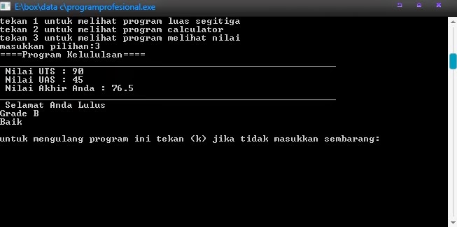 Contoh Program Dalam Bahasa C++