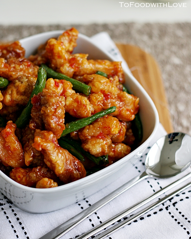 Recipe Sweet Chilli Fried Chicken with French Beans