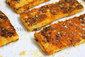 Mye's Kitchen: Parmesan Crusted Tofu Recipe