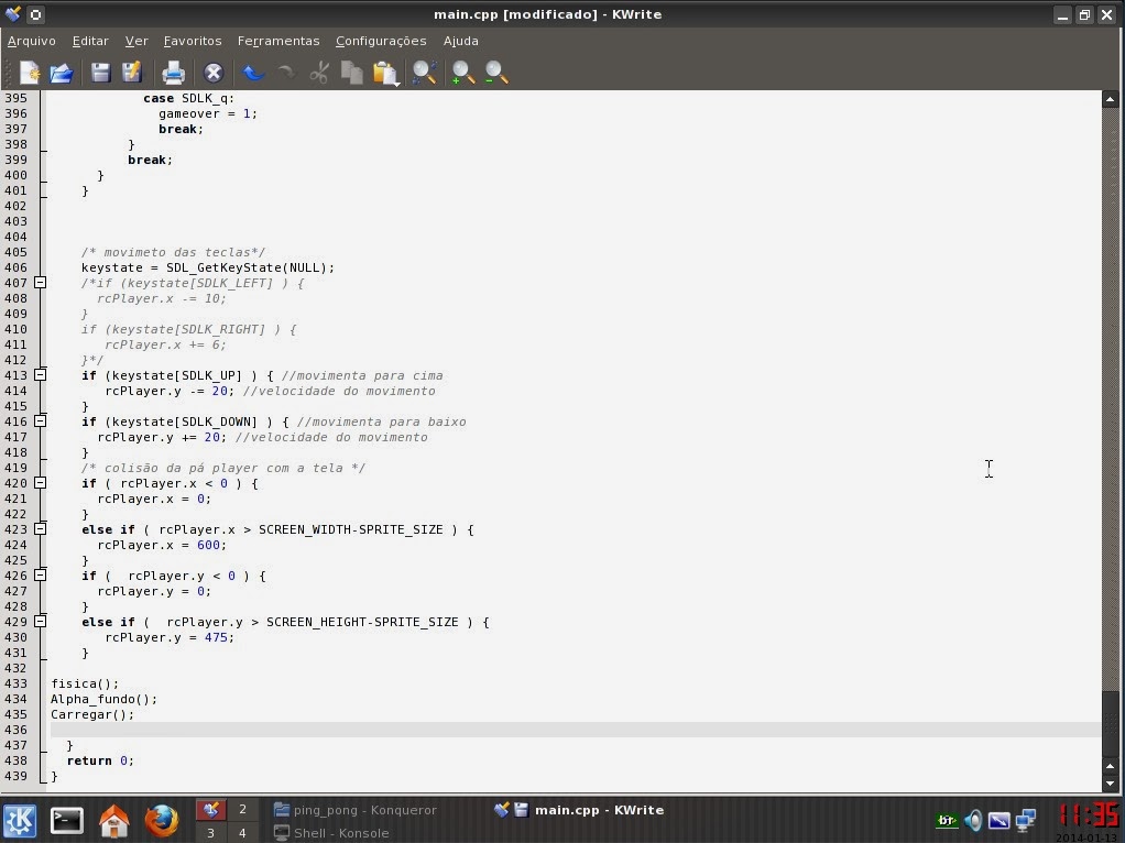 Ping Pong c++ Linux Camex Linux