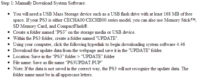 PS3, Fix Firmware 4.45, Guide, Step 1, Manually Download System Software