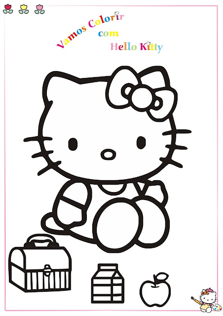 Cantinho das Atividades: DESENHOS PARA COLORIR: HELLO KITTY