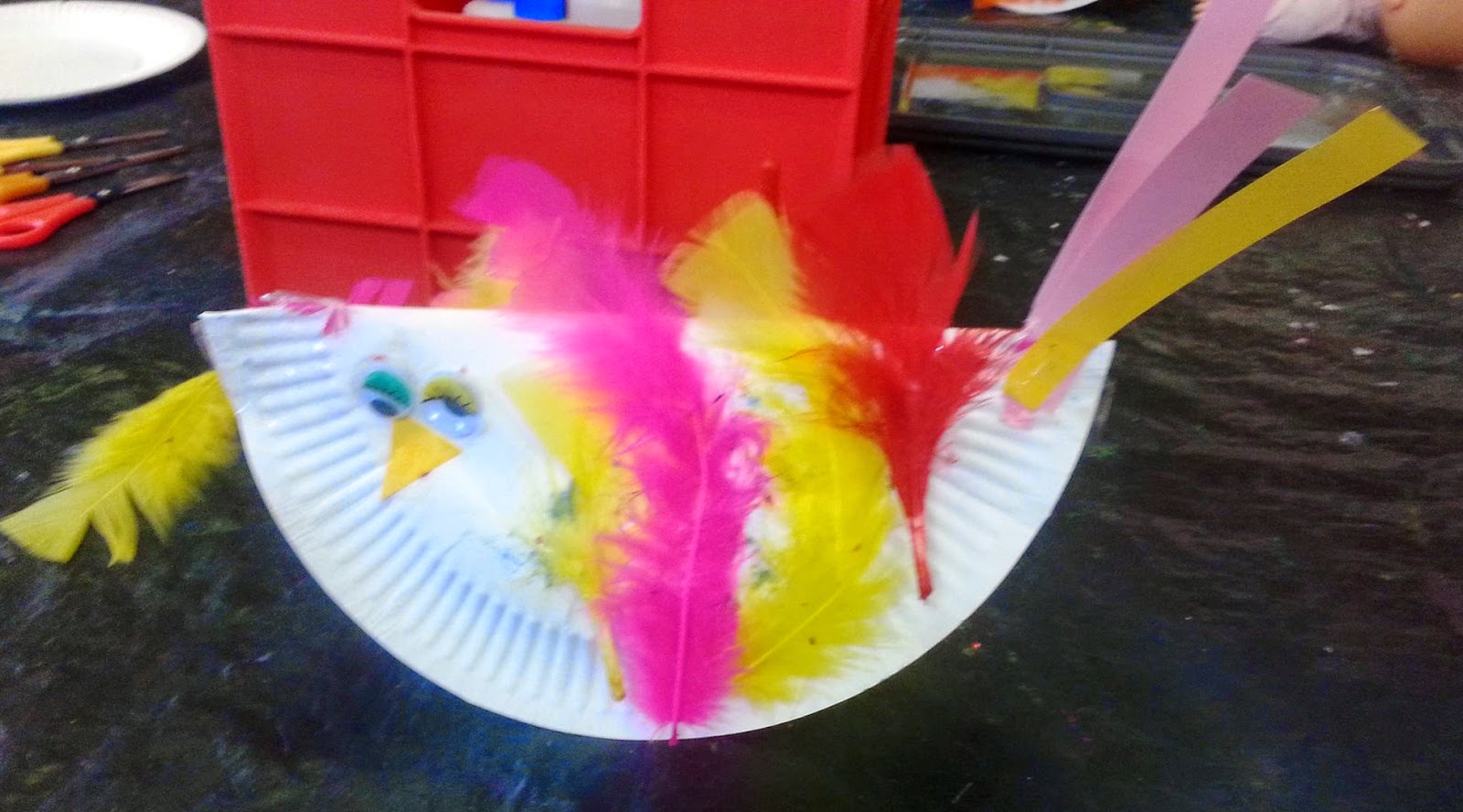 Off to the park Craft Paper plate birds