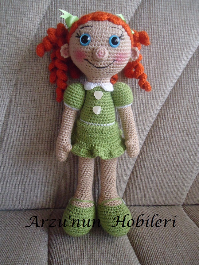 Arzunun Hobileri Amigurumi Lola Doll (Amigurumi Kız Bebek) )