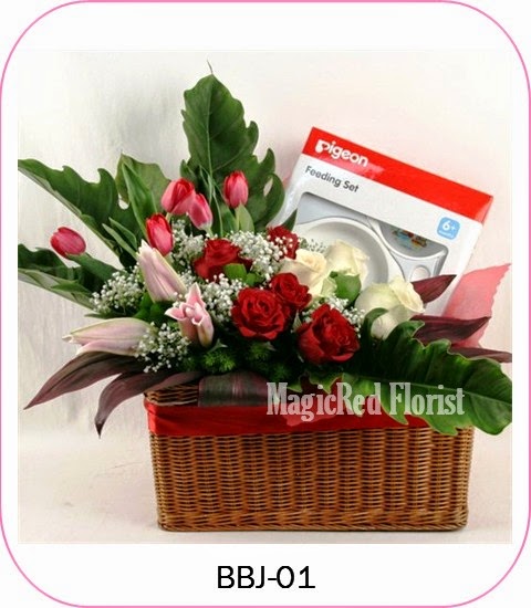 Jakarta Flower Shop Fresh Flower Bouquet Same Day Delivery Service Baby Born Gift