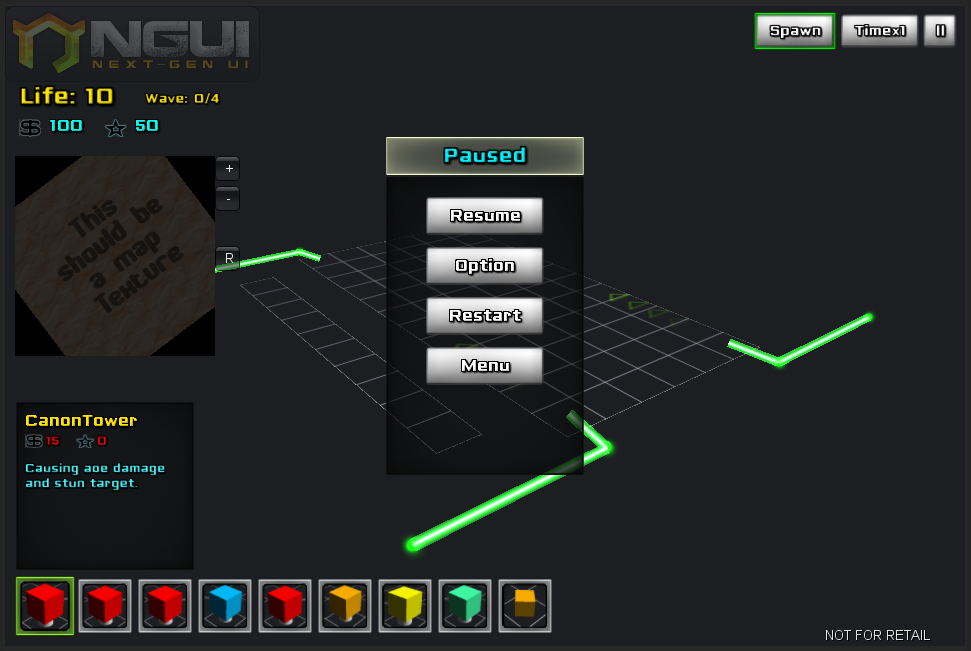 SongGameDev TDTK nGUI preview