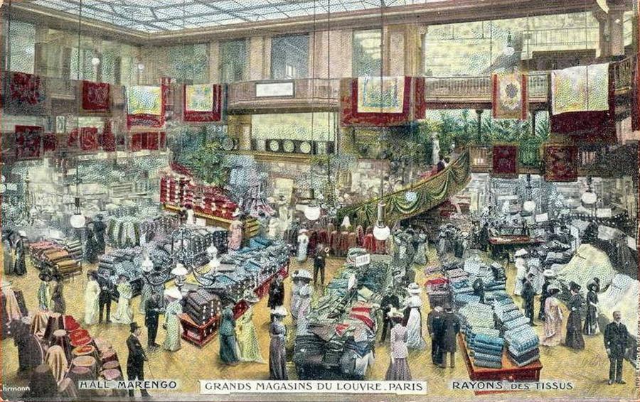 Jeu De Société Ancien 'Les Magasins Du Louvre', édition Vintage, Très Bel état