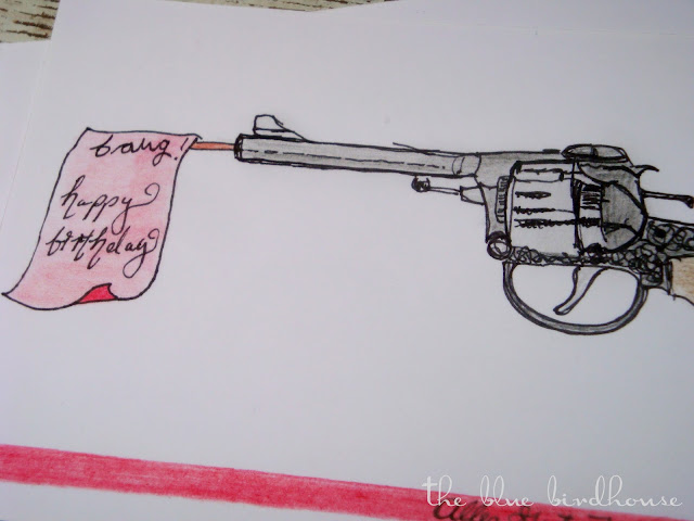 gun birthday card